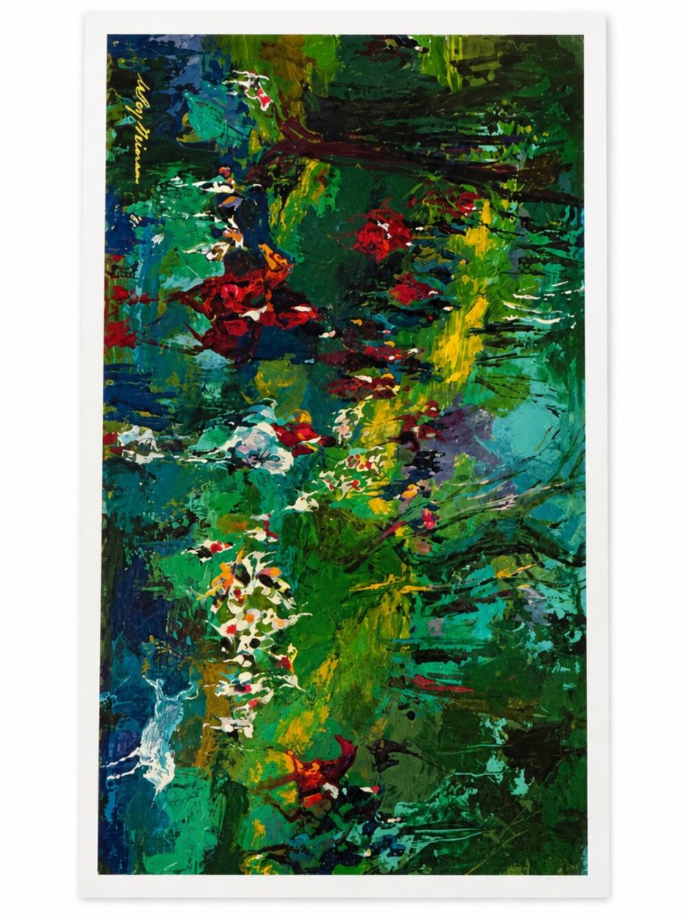 LeRoy Neiman Hunt of the Unicorn Canvas Print Colourful Modernist Horse Scene